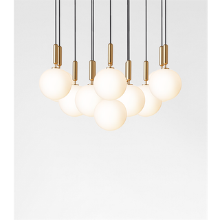 Nuura Miira 13 Lysekrone Lille Messing & Opal