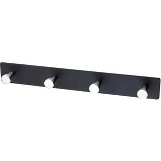 Habo 1368-4 håndklædekrog med 4 kroge, sort/krom