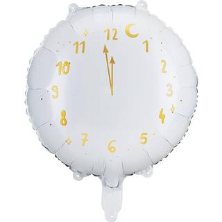 1 stk. PartyDeco folieballon i hvidt metalfolie med Bride design, 18" - 45 cm, til helium eller luft