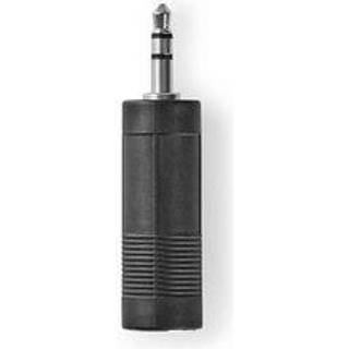 3.5mm minijack han / 6.3mm stereo jack hun - Nikkelplateret