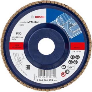 BOSCH Lamelslibeskive X431, Standard for Metal X431 Standard for Metal, 125x22.23mm, P60