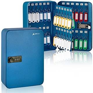 Adiroffice Combination Lock Keys Kabinet Sikkerhedsopbevaringsboks Arrang?r Holder Locked Key Box Wall Mount Steel 48 Slots