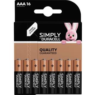 Duracell Simply AAA alkaline batterier 16-pk.