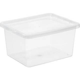 Basic plastboks inkl låg, 20 liter, Klar