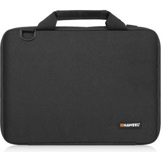 HAWEEL 14" MacBook taske med praktisk tilbehørs-rum og bærerem - Sort