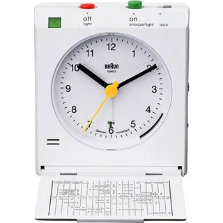 Braun Analog Rejsevækkeur Med Klap BNC005BKBK - Sort