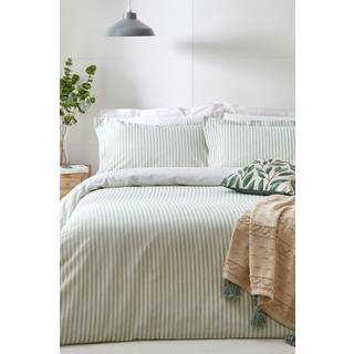 Yard Yard Eucalyptus Hebden Striped 100% Cotton Duvet Cover and Pillowcase Set