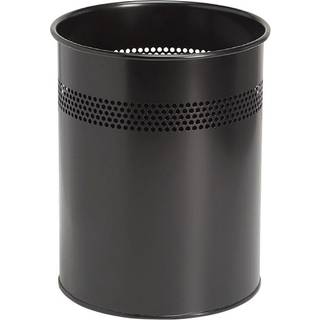 Basic Papirkurv, sort/stål