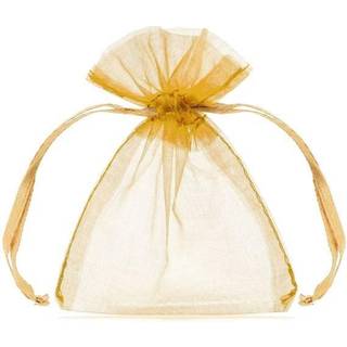10 stk. Organzaposer Guld 7,5x10 cm – Perfekte til bryllupsgaver og søde treats