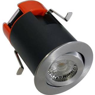 Daxtor EXO 120 indbygningsspot, rund, børstet aluminium