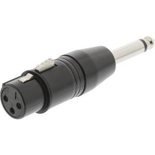 XLR hun til mono Jack adapter, sort | PRIS-MATCH