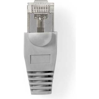 Nedis RJ45-stik | Han | Solid UTP CAT5 | Lige | Guldplateret | 10 stk. | PVC | Gennemsigtig / Grå | Box