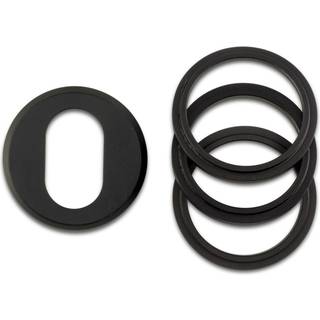 Jasa universal cylinderring udvendig 6-21mm noir børstet rustfri stål
