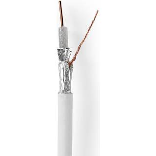 Nedis Coax Kabel På Rulle | 4G / LTE secure | 75 Ohm | Triple afskærmet | ECA | 100.0 m | Coax | PVC | Hvid | Rulle