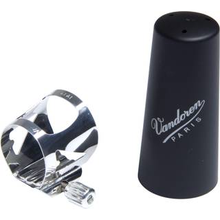 Vandoren LC01P Optimal ligatur og plasth?tte til BB klarinet S?lvbelagt med 3 udskiftelige trykplader