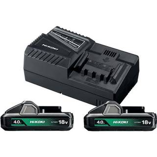 Batteri Hikoki UC18YFSLWEZ; 18 V; 2x4,0 Ah; Li-ion + lader