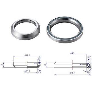 Lager BBB 41.8 mm 45° x 45°/51.8 mm 36° x 45°, 1 sæt