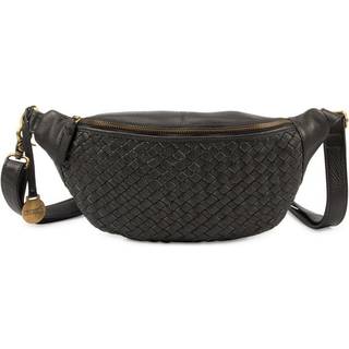 Style Mombai i sort. Stor bumbag i flot kvalitetslæder m. håndflettet front