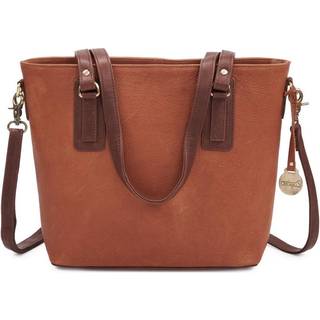 Style Muscat i cognac m. brun (kun ét stk. på lager). Enestående shopper, hånd-, skulder- & crossovertaske