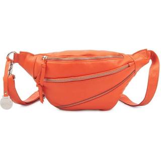 Style Ghita i smukt orangefarvet læder: Flot, cool bumbag i lækkert læder m. flot lynlåsdetalje