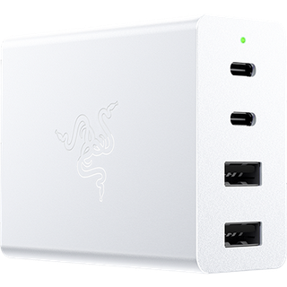 Razer USB-C 130W GaN Charger - Featuring two USB-C and two USB-A ports - Compact power - Compact form factor - Charge up to 4 devices