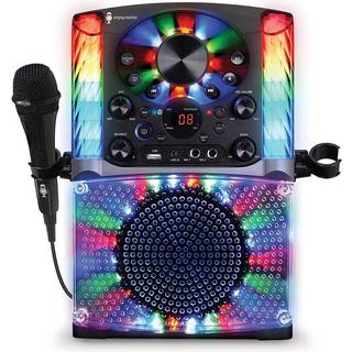 Sangmaskine SML625BTWD Karaoke Machine Portable Bluetooth CD+G Karaoke System White White