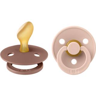 Bibs Pacifier Colour Latex Size 2 Anatomical Blush/Woodchuck (2 stk)