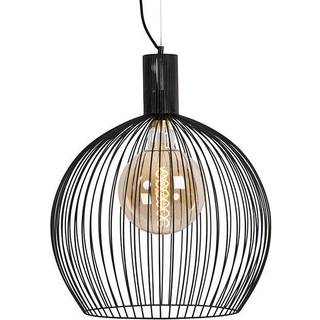 Design rund hængende lampe sort 50 cm - Wire Dos