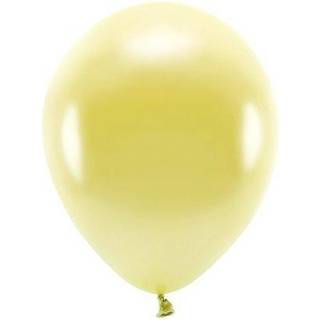 100 stk. Økologiske balloner metallic lys guld 12" - Biologisk nedbrydelig festpynt