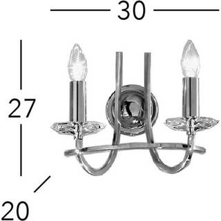KOLARZ Imperial væglampe, messing, 2 lyskilder