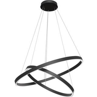Maytoni Rim LED-hængelampe, 840, 2 ringe, sort