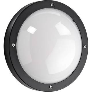 SG Armaturen Primo LED væglampe med skumringsrelæ, Ø27 cm, IP65, sort