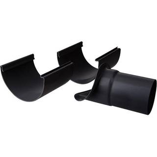 Plastmo justerbart tudstykke, PVC, sort - nr. 11/Ø90 mm