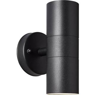 Udendørs væglampe Jandy up/down, sort, metal, glas, GU10
