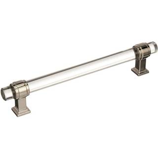 Amerock | Kabinettræk | Klar/poleret nikkel | 6-5/16 tommer (160 mm) Center til centrum | Glacio | 1 pakke | Skuffet træk | Skuffehåndtag | Skabs