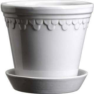Bergs Potter Københavner blomsterkrukke glaseret Ø16 cm Mineral White