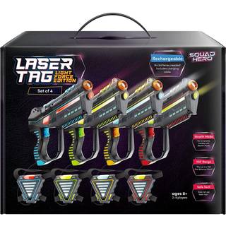 Genopladeligt Laser Tag til børn, teenagere og voksne - Blastere og vestsensor, klar til gruppespil
