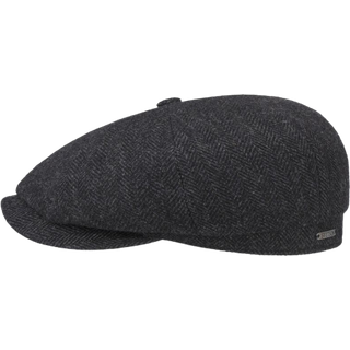 Stetson Stetson Hatteras Mørkegrå Sildeben Uld Flat Cap, 57 (M) / Grå Mørk / Hatteras