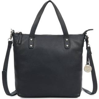 Style Mexico i sort. Vidunderlig stor og smuk lædertaske som kan bæres i hånden, på skulderen eller crossbody