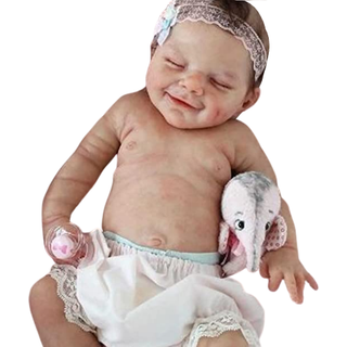 Zlgkjk Reborn Baby Dolls 18 """" Realistiske nyfødte baby dukker pige med blød vinyl silikone fuld krop Langsomme sovende baby dukker til piger gen