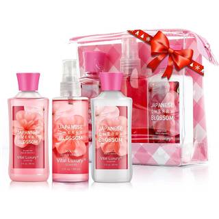 Vital Luxury Bath & Body Care Travel Set - Home Spa Set med Body Lotion Shower Gel og Fragrance Mist Personal Body Care Travel Set til f?dselsdag