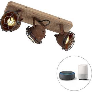 Smart spotlight rustbrun vippebar inkl. 3 WiFi GU10 - Gina