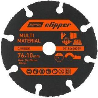 Norton Clipper Diamantklinge 76x10,0mm multifunktionel til tørskæring i mange materialer