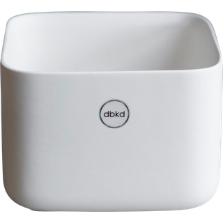 DBKD Cube plante lav krukke 13 cm Matte white