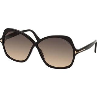 TOM FORD Kvinde FT1013 ROSEMIN 01B Solbriller Acetat Sort Grå Sommerfugl Normal Skygge
