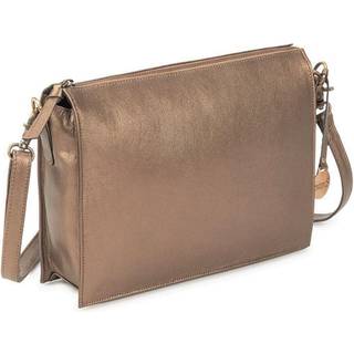 Style Liberty i flot bronzefarvet læder. Eksklusiv skuldertaske / crossover / clutch