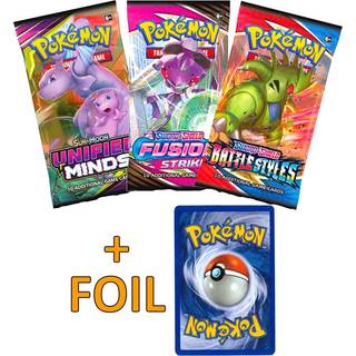 Pokemon TCG: 3 Booster Packs & 1 Random folie | Inkluderer 3 blisterpakker med tilf?ldige kort og 1 individuelt pakket Holofoil -promo -kort 0977