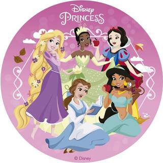Disney Prinsesser kageprint 15,5 cm. - Sukkerfri