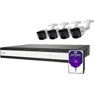ABUS komplet sæt med hybrid-videooptager og 4 analoge mini-tube-kameraer