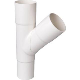 Plastmo grenrør, PVC, hvid, 45° - Ø90/Ø75 mm